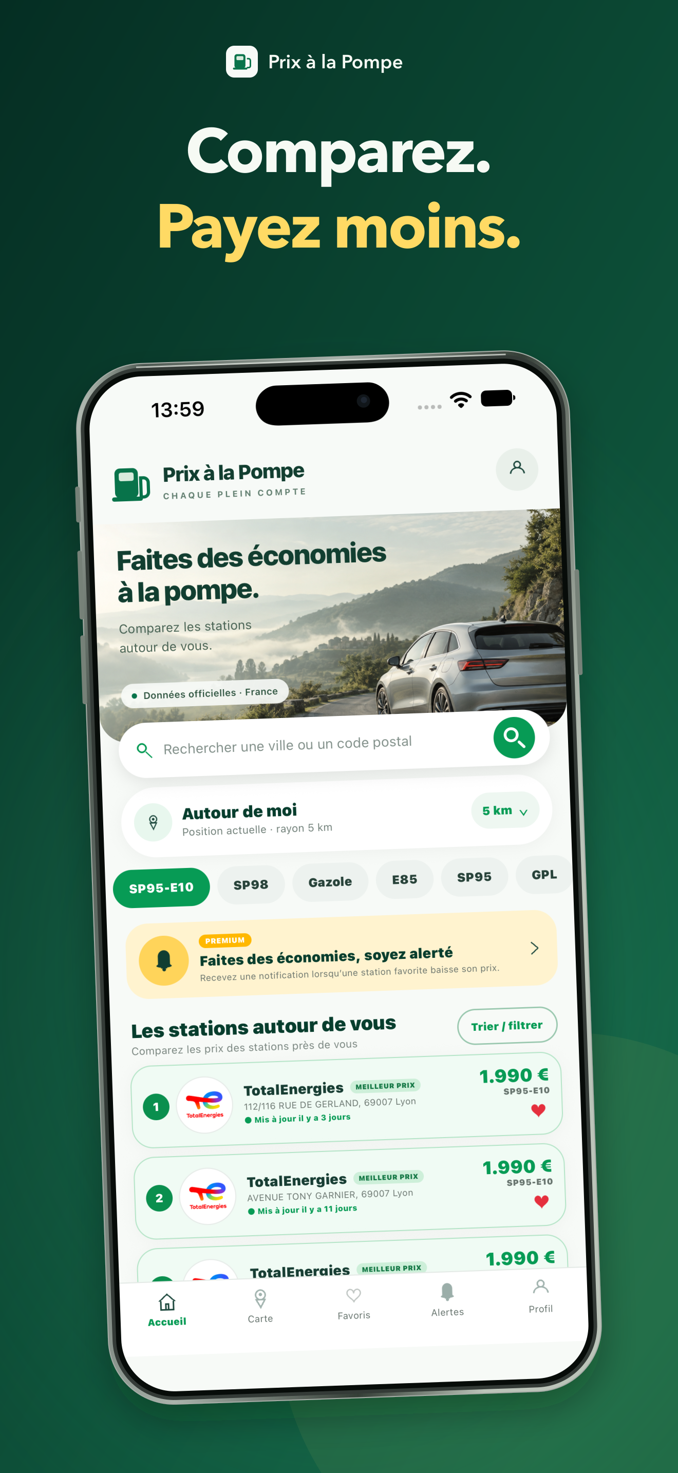 Prix à la Pompe : comparer les stations sur iPhone